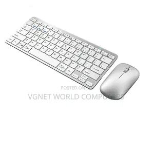 White Bluetooth Keyboard and Mouse Set Slim Rechargeable
