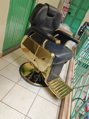 Comfortable Gold Black Barber Chair