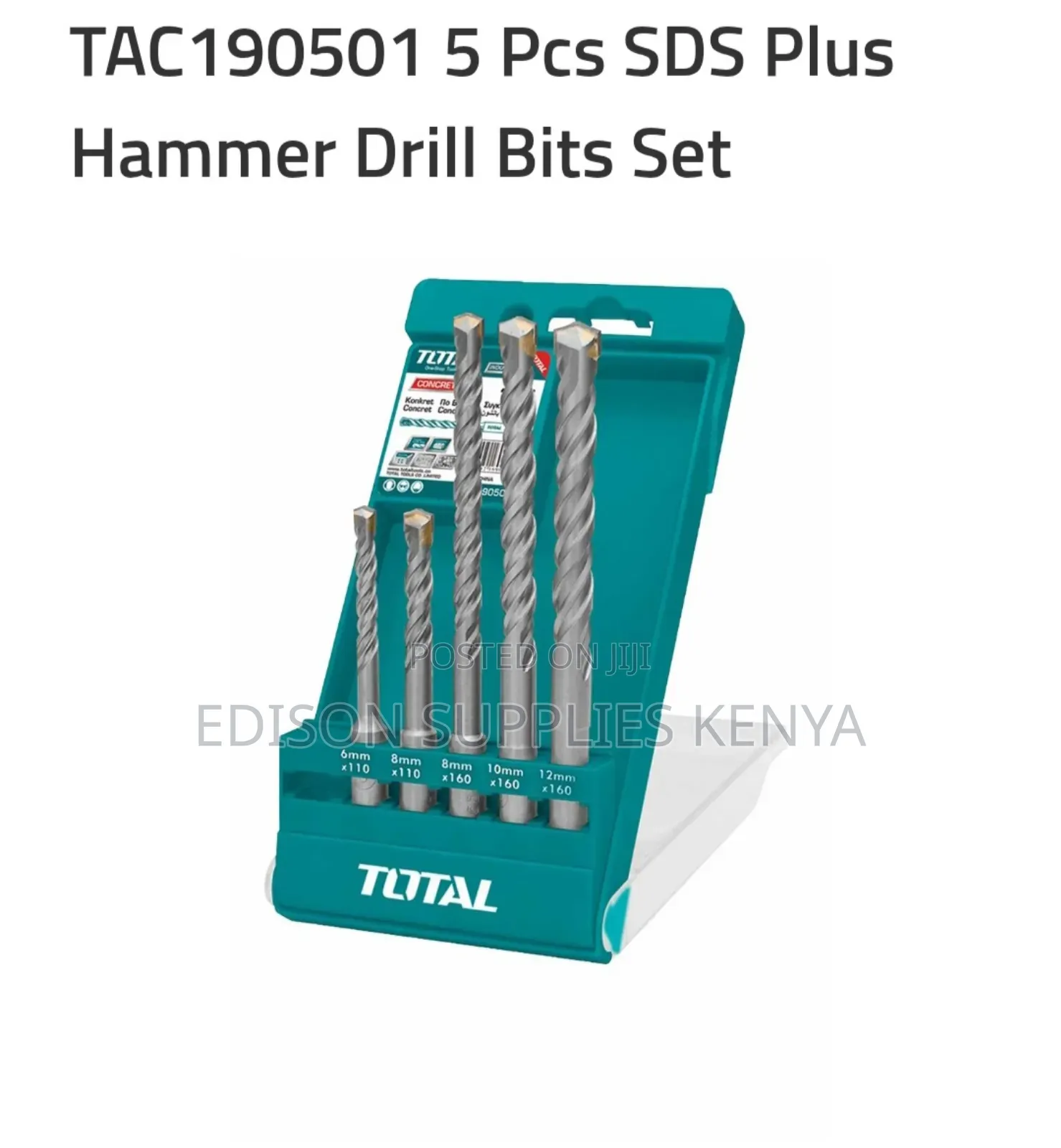 Total Hammer Drill Bits Set Concrete SDS Plus Drill Premium