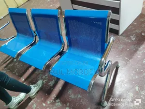 Blue Bench Three Seater Receptionist Chair