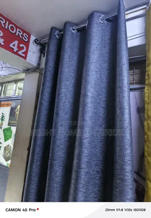 Dark Grey Rough Quality Curtain Material