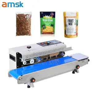Mini Horizontal Table Continuous Band Sealing Machine.