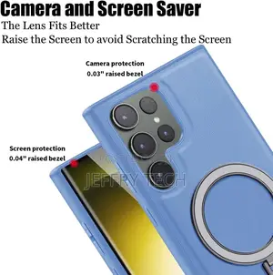 Ccache Samsung Galaxy S23 Ultra Leather Case Invisible Stand