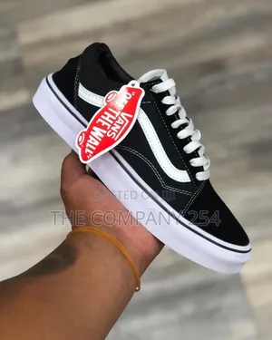 Quality Leather Double Sole Plain Skates Vans Sneakers Shoes