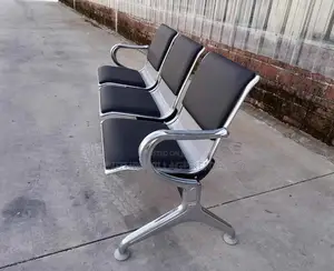 Benches:3-Seater Resting Row Metallic Public Guest Bench