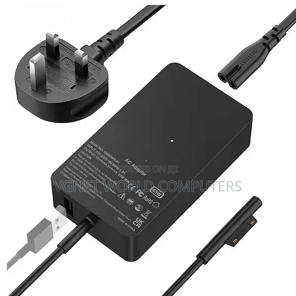 Microsoft Surface Pro 5 Charger 15v by 4a With Power Cord.