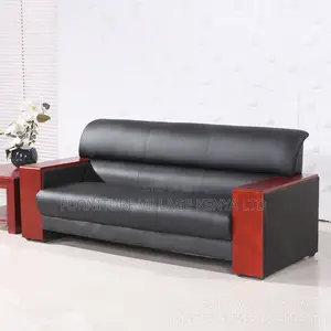 Office Sofa: Modular 5-Seat Pu Leather Executive Lobby Sofa