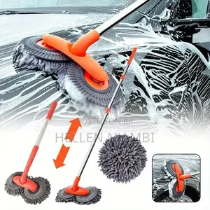 Double Headed Car Cleaning Brush Mop - Long Handle