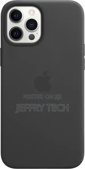 Puloka iPhone 12 Pro Max Leather Case With Magsafe - Black
