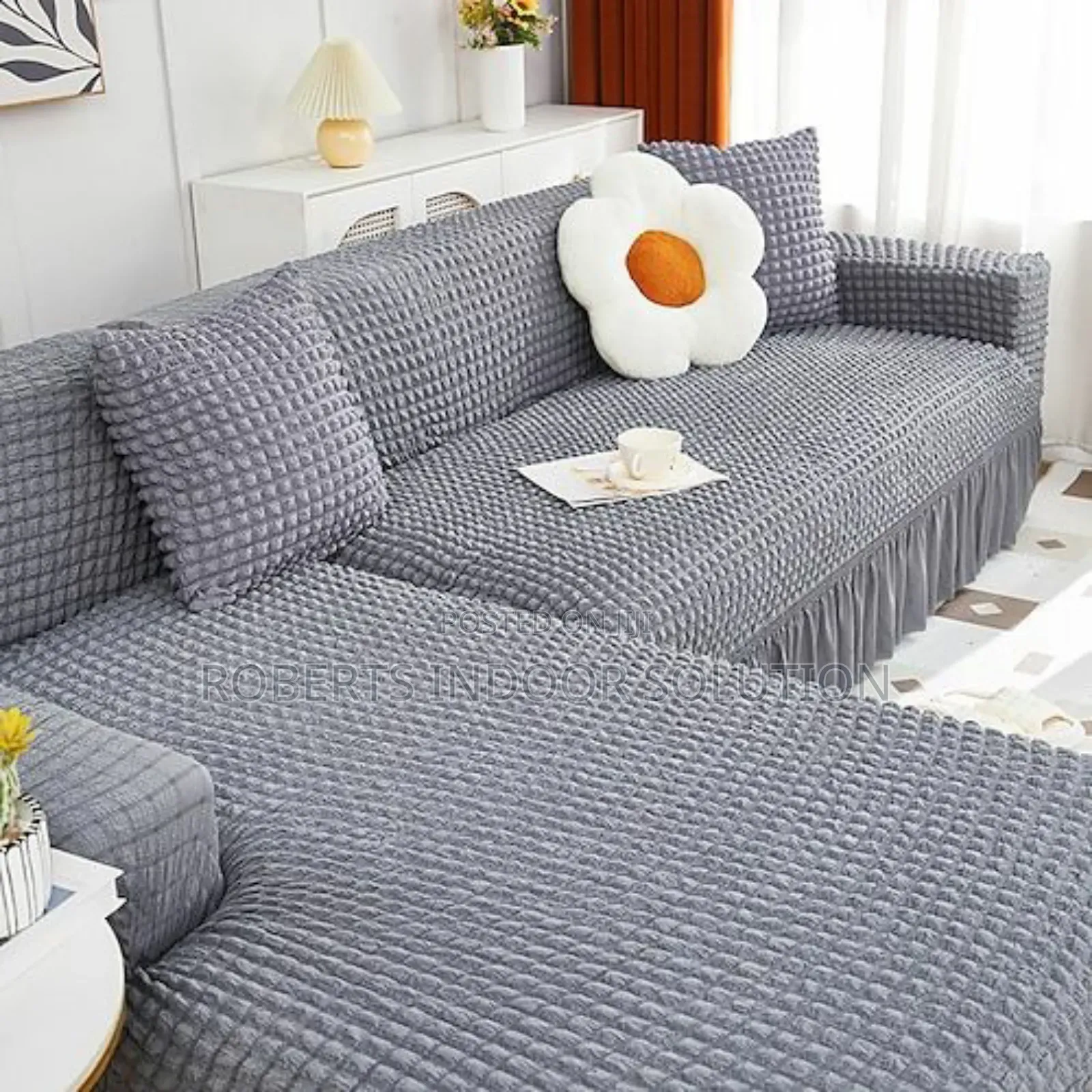 Grey Turkish Sofa Covers With Astonishing and Esthetic Look
