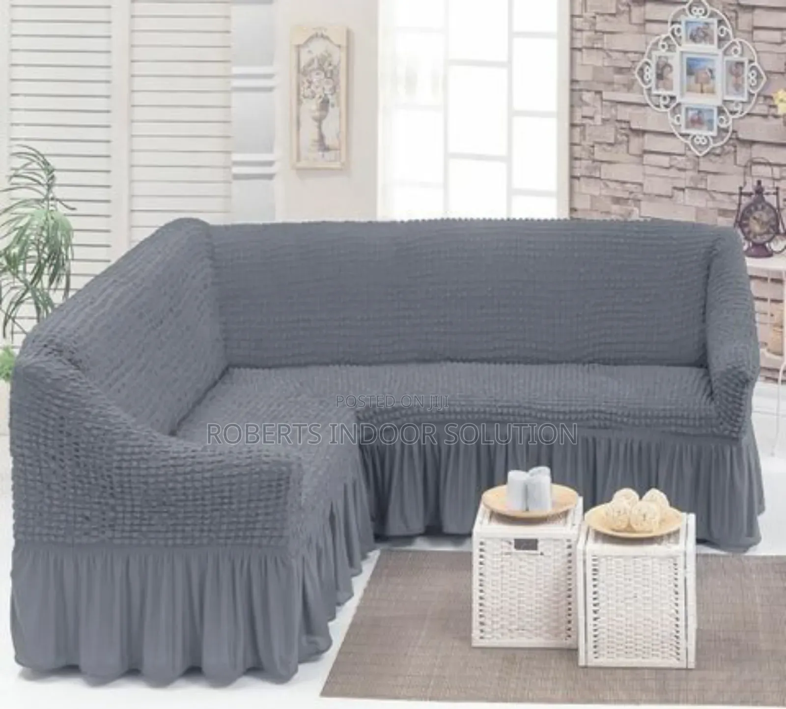 Grey Turkish Sofa Covers With Astonishing and Esthetic Look