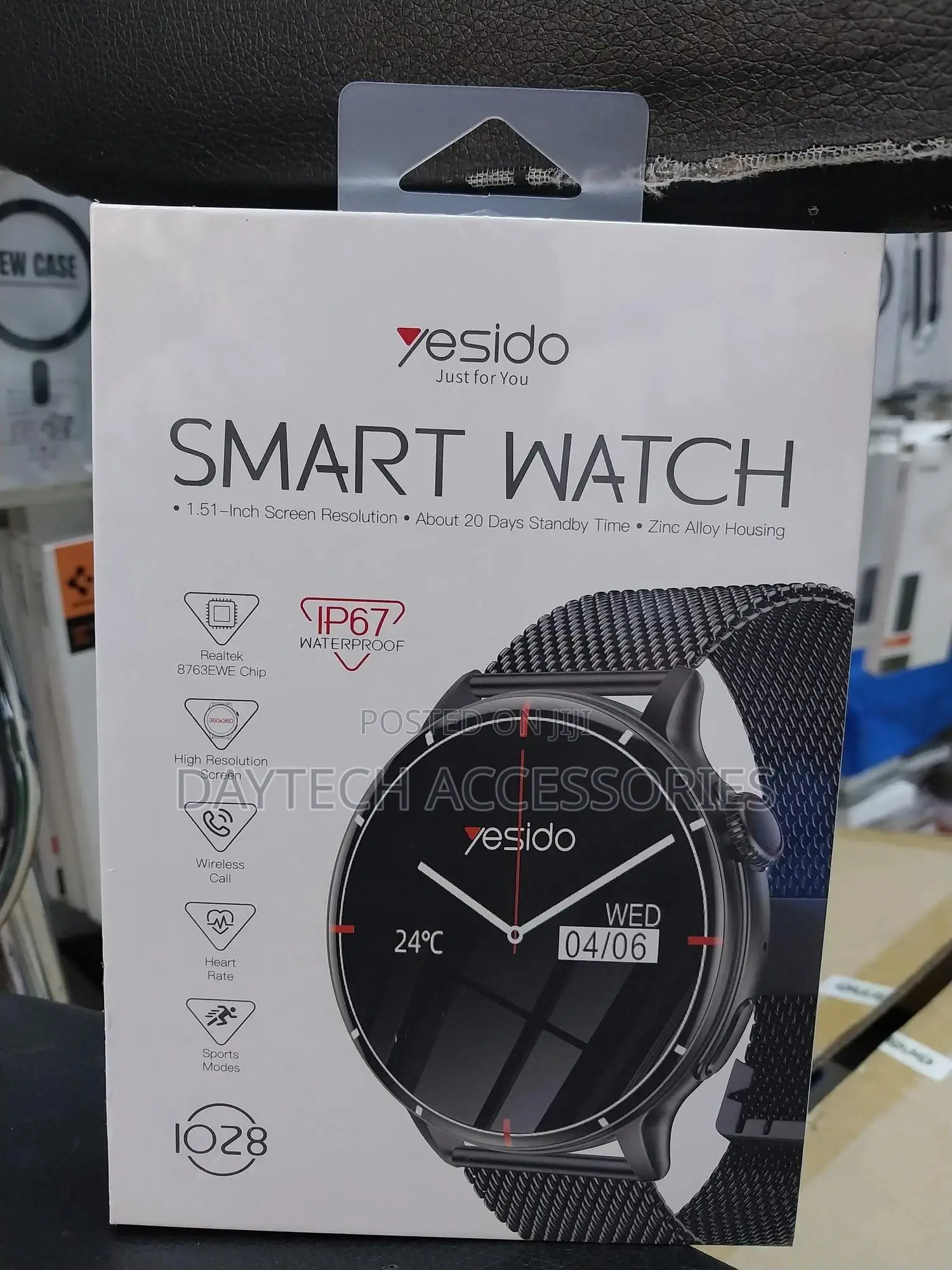 Yesido Io28 Smartwatch With Oscilloscope (Black)