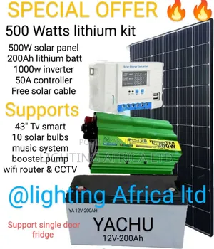 New Lithium 550 Watts Special Solar Kit 200ah Lithium Ion Battery