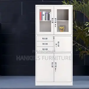 2-Door Metallic Office Filing Cabinet With Safe