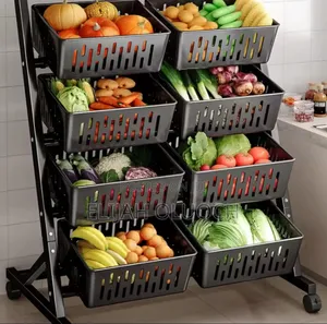 Kitchen Vegetable Basket Rack 4 Layer