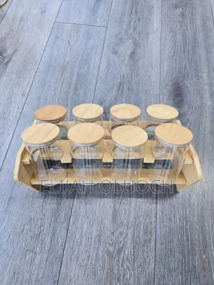 8 Pieces Set Spice Jars + Stand 
 Capacity:350ml
