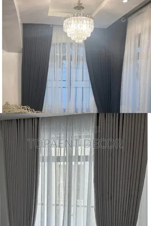 Beautiful And Tall Window Curtains And Plain White Sheers
