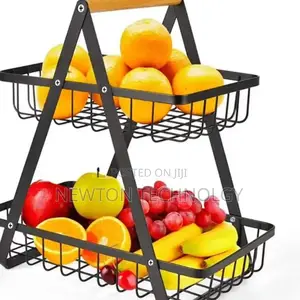 Metallic 2 Layer Multifunctional Organizer / Fruit Rack