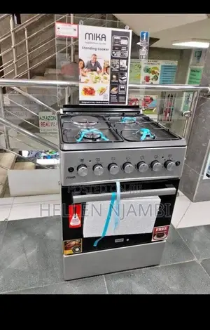 Mika 60×60 3gas + 1rapid Plate Electric Oven Standing Cooker