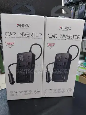 Yesido Vc07 200w High Power Car Inverter With Fast Charger