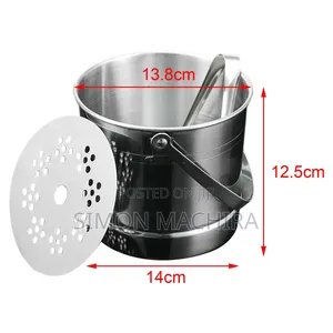 Ice Cube Metallic Bucket With Tongs