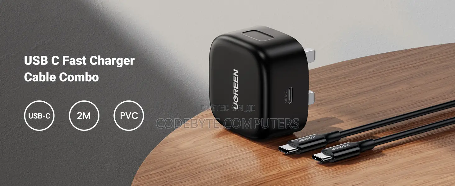Ugreen Usb-c 25w Pd Charger With C-c 2m Cable
