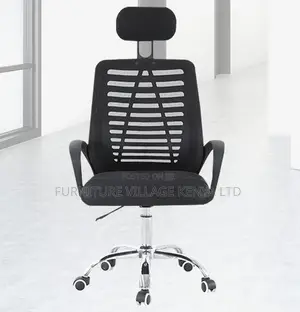 Office Chair: Conference Room Office Rib Chair With Headrest