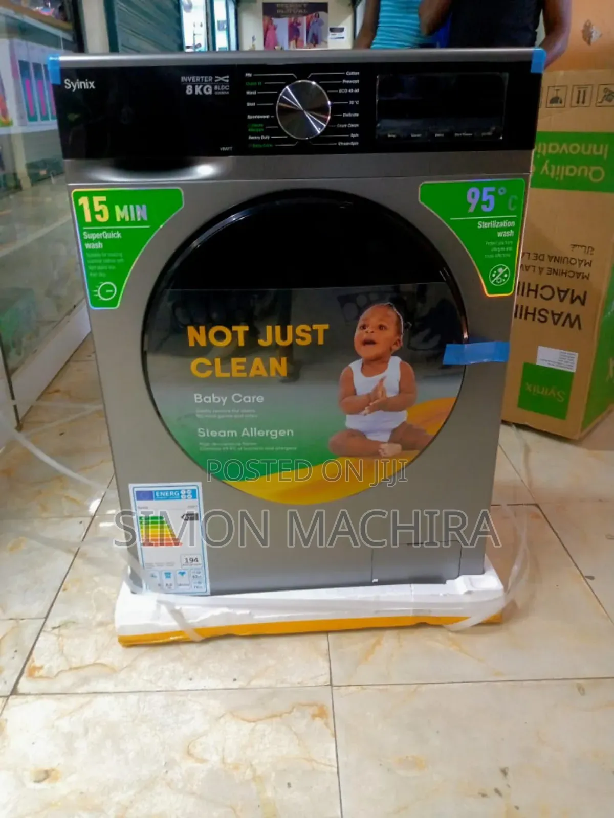 Syinix Fully Automatic 8kg Front Load Washing Machine