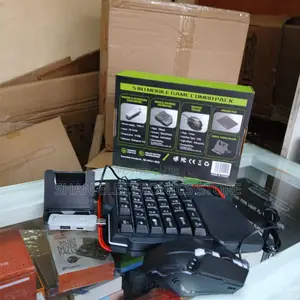 5 in 1 Mobile Gaming Combo Pack With RGB Mini Keyboard