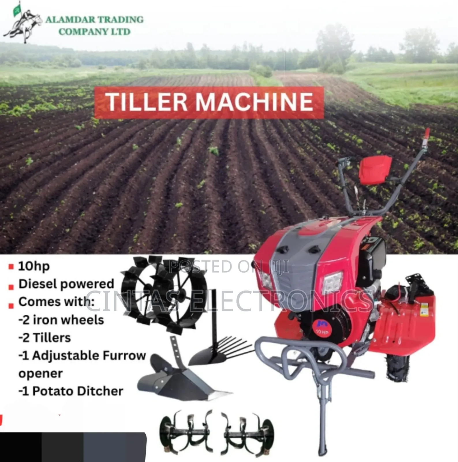 10hp Tiller Machine