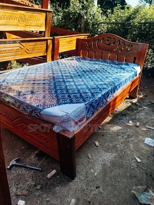 Hot Sale! Brand New Mahogany Bed + High Density Mattress