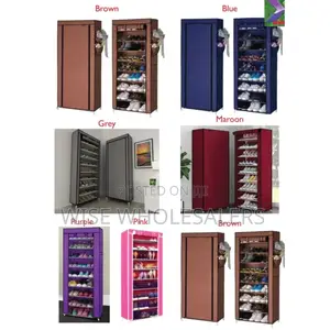 10 Layers Free Standing Shoe Rack Organizer With Cover