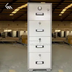 Cabinets:Compact Digital 4-Drawer Fireproof Document Cabinet