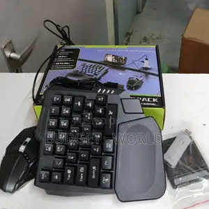 5 in 1 Mobile Game Combo Pack With RGB Mini Gaming Keyboard