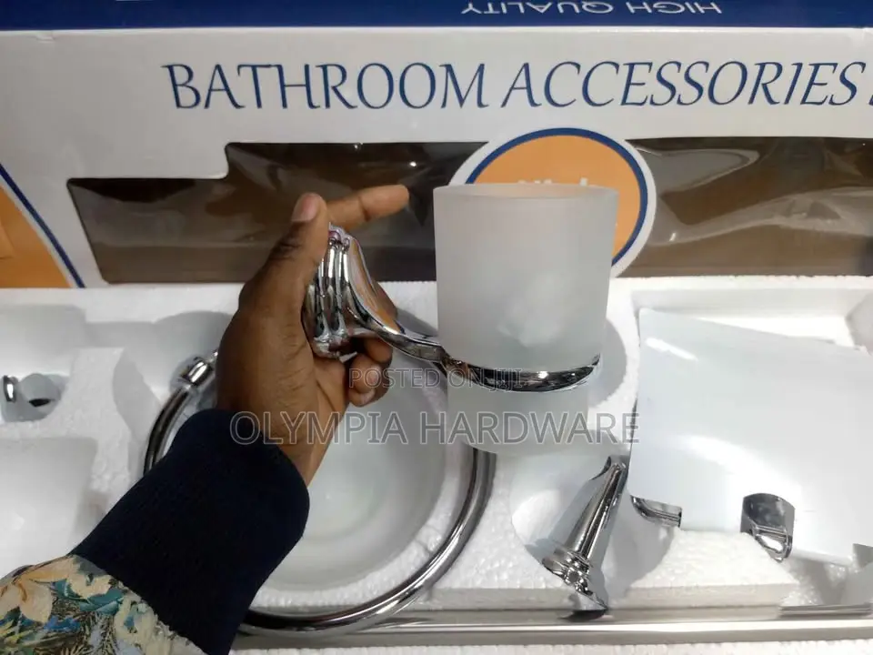 Bathrrom Acccessories Set Silver