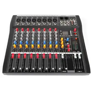 8-Channel Powered Mixer With Mp3 Bluetooth Player