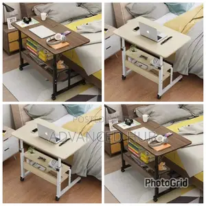 Big Size Adjustable Laptop Table/Bedside Table With Wheels