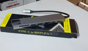 Type-C 8-in-1 Adapter to Hdmi Vga Lan Sd All in One