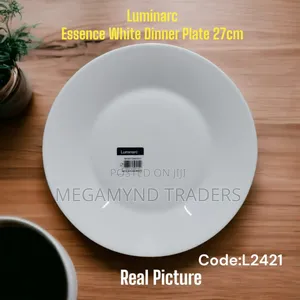 6pc Luminarc Dinner Plates, Size 27cm / Round White Plates
