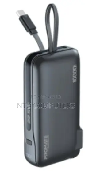 Promate 10000mah Power Bank W/ 20w Pd Usb-C in/Out Port, 2