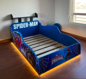 Spiderman Car- Themed Bed for Kids With Lights