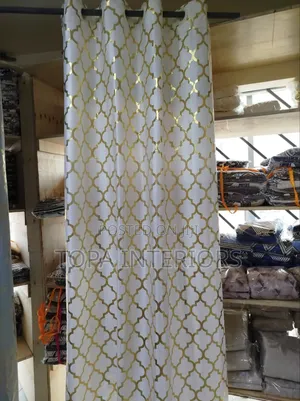 Velvet White and Gold Curtains for Living Room and Bedroom