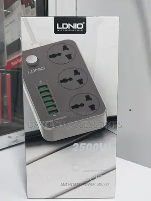 Ldnio Sc3604 Power Strip With 3 Sockets 6 Usb Ports