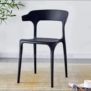 Dining Chair:Modern Armless Dining Table Plastic Seat-Office