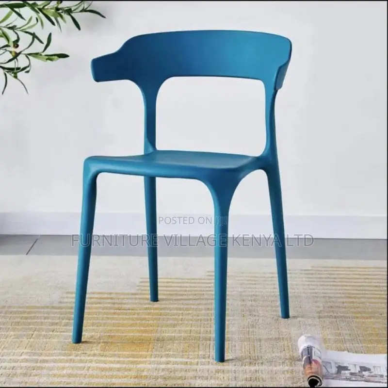 Dining Chair:Modern Armless Dining Table Plastic Seat-Office