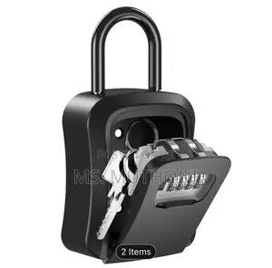 Wall-Mounted Key Lock Box Full Metallic 4-Digit Combination