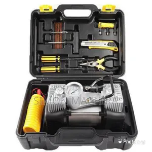2 Cylinder Air Compressor With Accessory Tool Storage Case