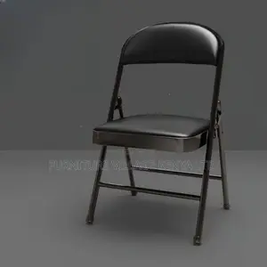 Office Chair:Office Foldable Black Upholstered Seating Chair