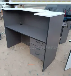 Gray Executive Office Reception Desk