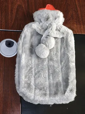Grey Faux Fur Hot Water Bottle